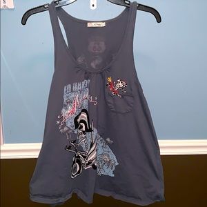 ED Hardy Skeleton Biker Tank